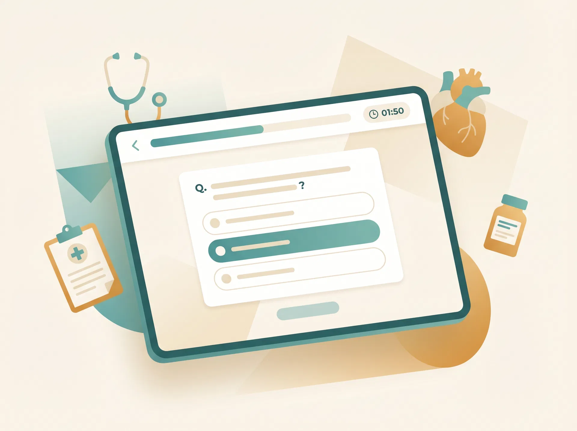 NCLEX practice test interface