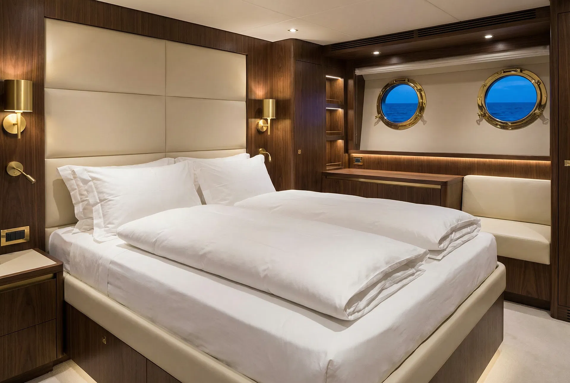 Luxury yacht master suite