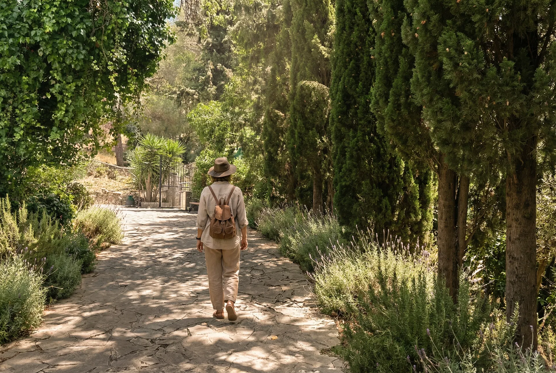 Walking through the Mediterranean nature paths