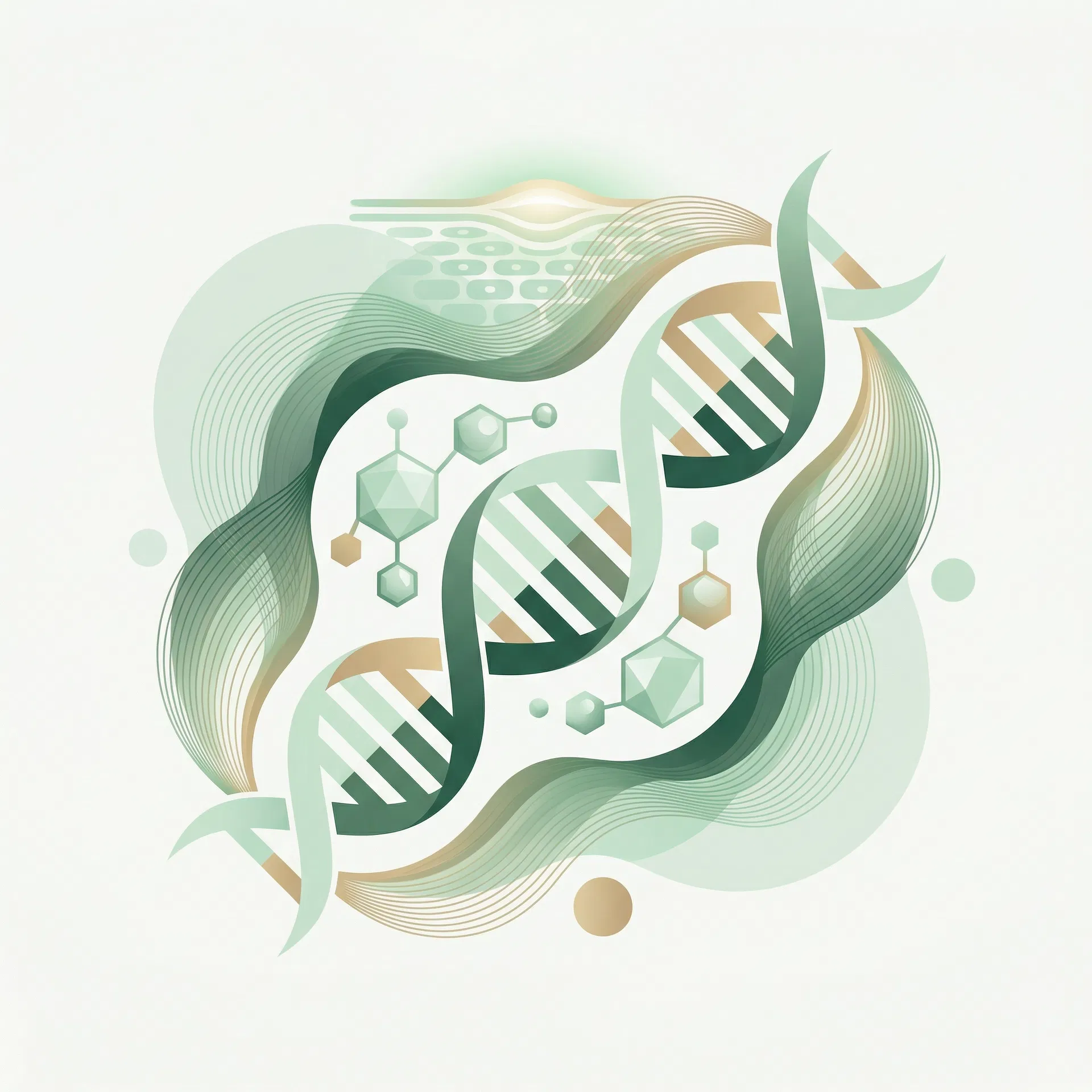 Ilustración de ADN y regeneración celular