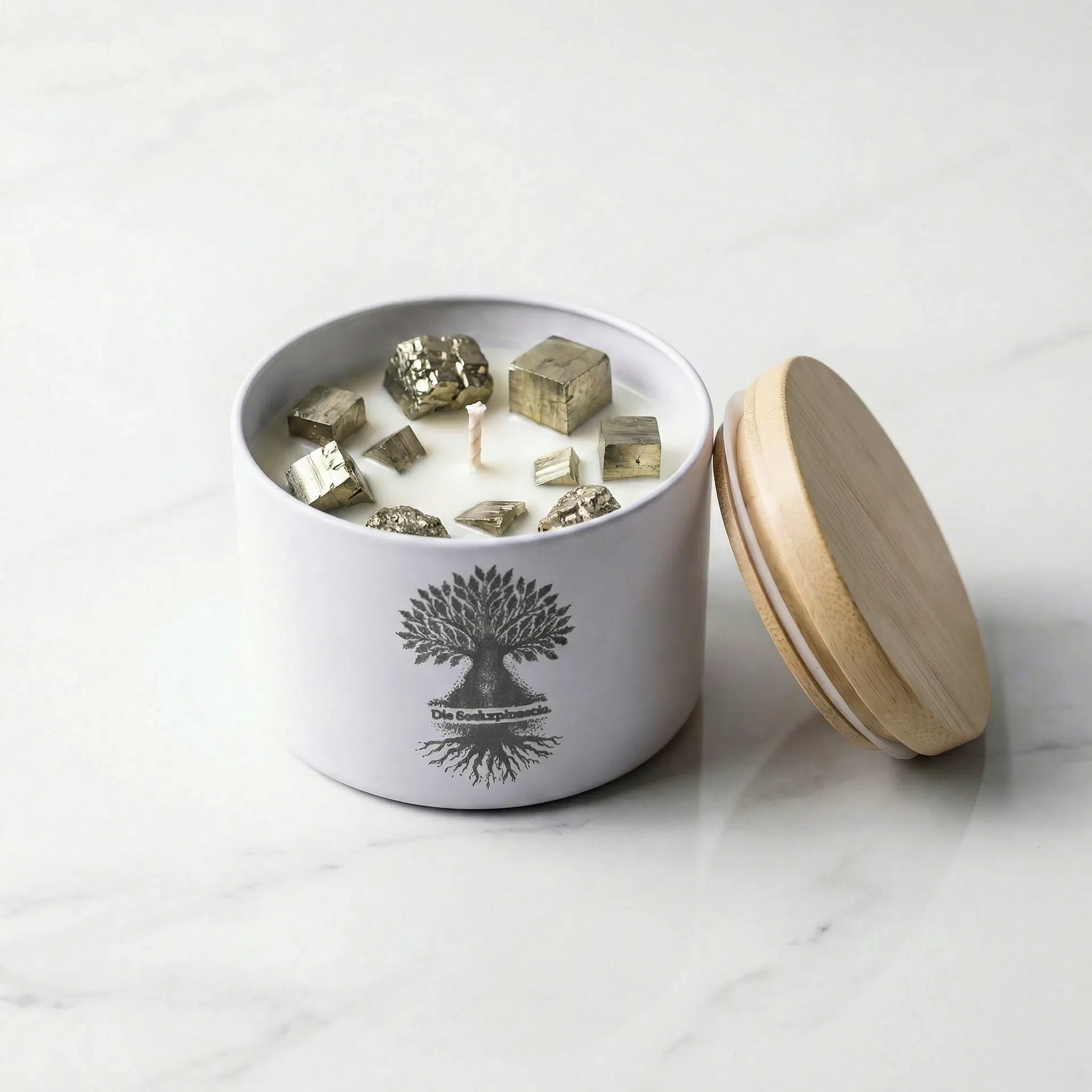 Meditationskerze – Pyrit