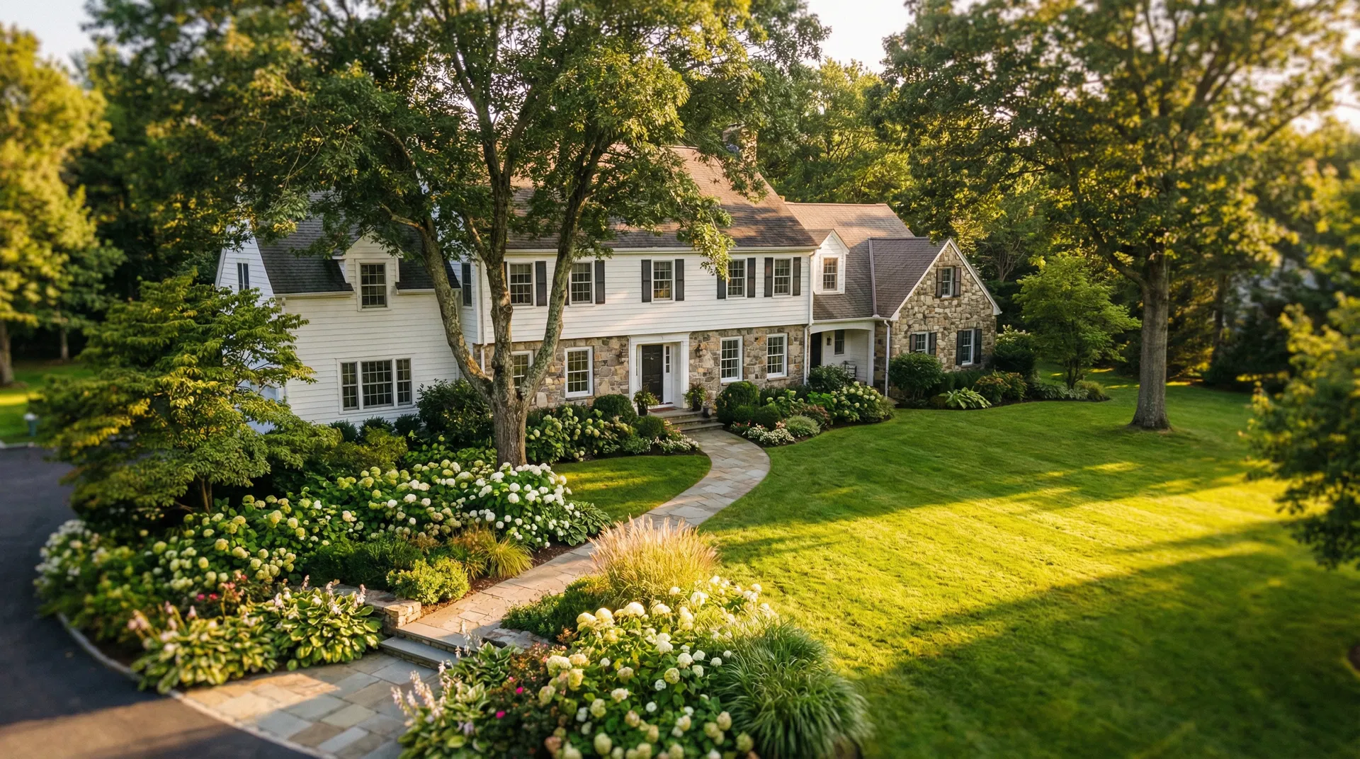 Beautifully landscaped New England residential property