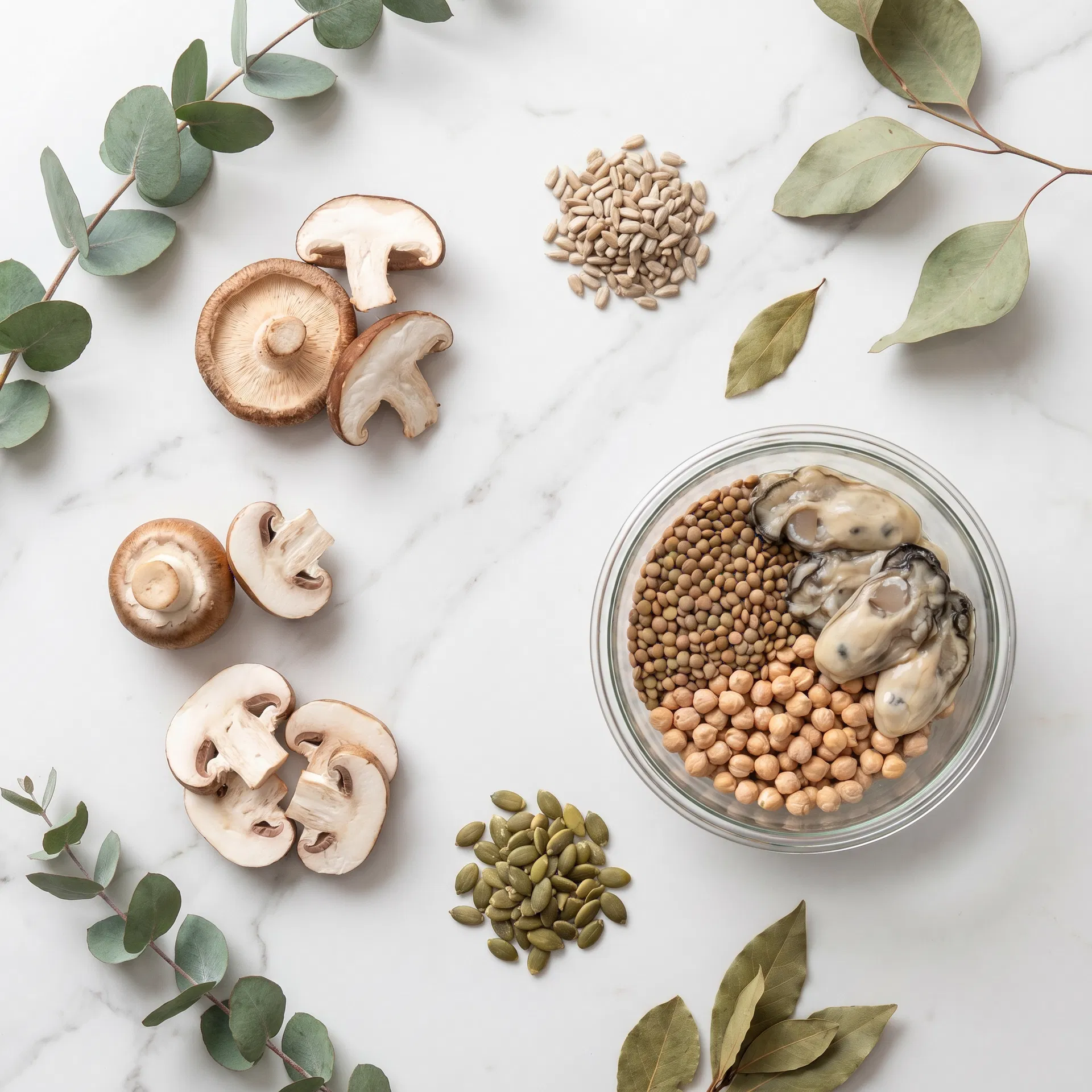 Vitamin D, Iron, and Zinc natural sources