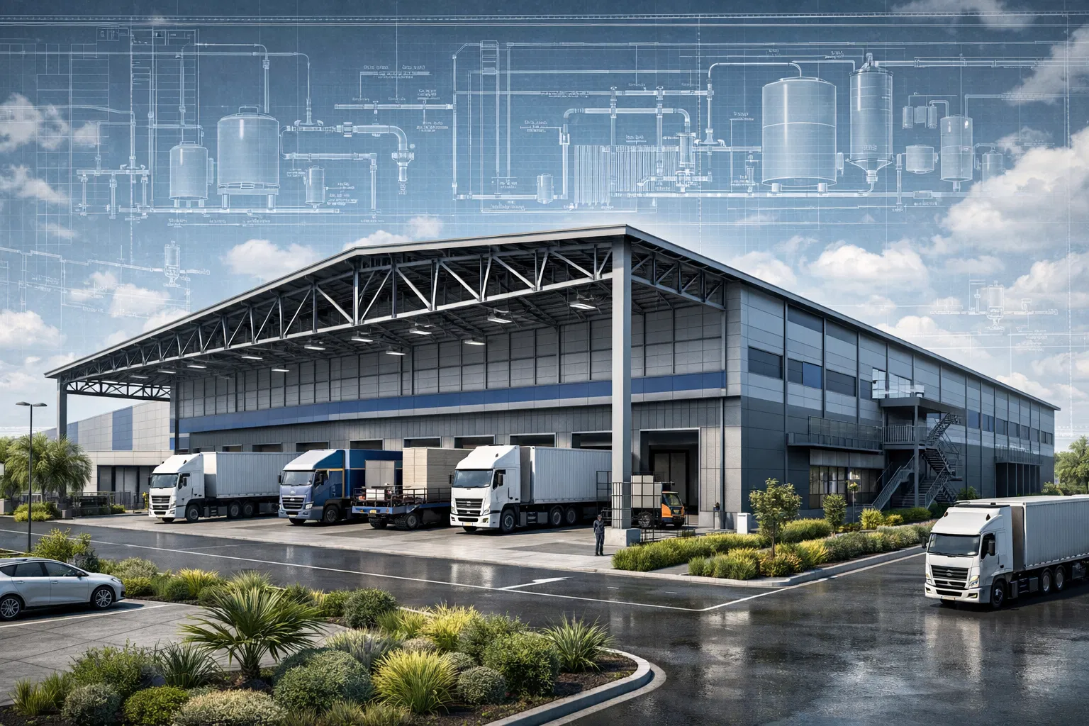 Galpão Comercial — Projeto Hidrossanitário