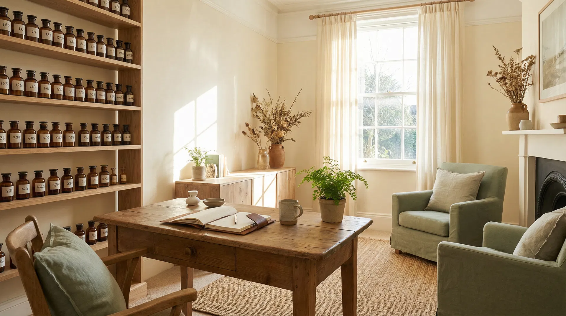 Homeopathic consultation room