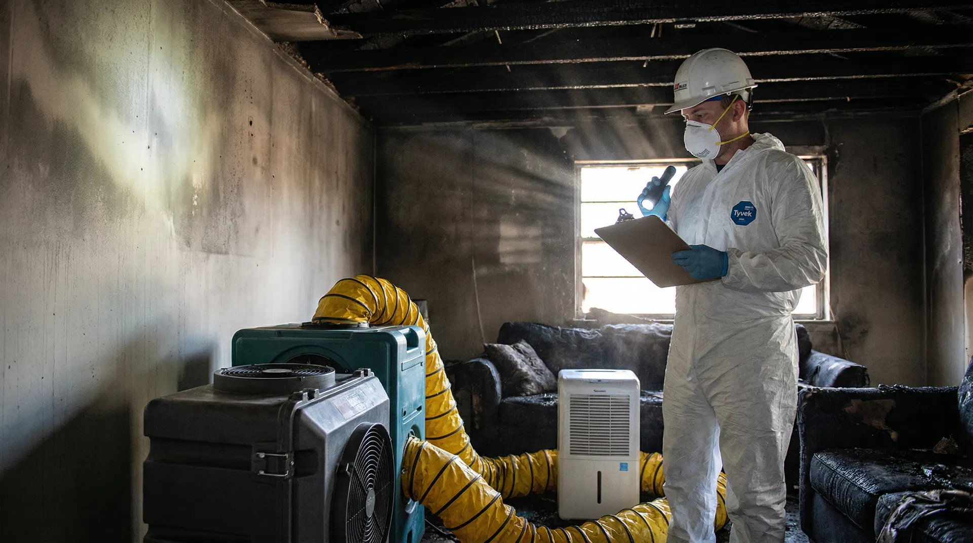 Fire damage restoration services in Merced