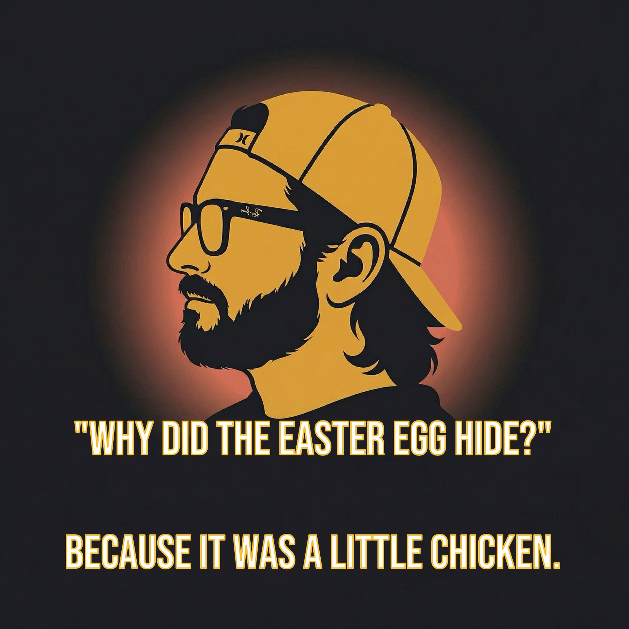 DJD Card: Easter isn’t about Eggs… also, — "Why did the Easter egg hide?"