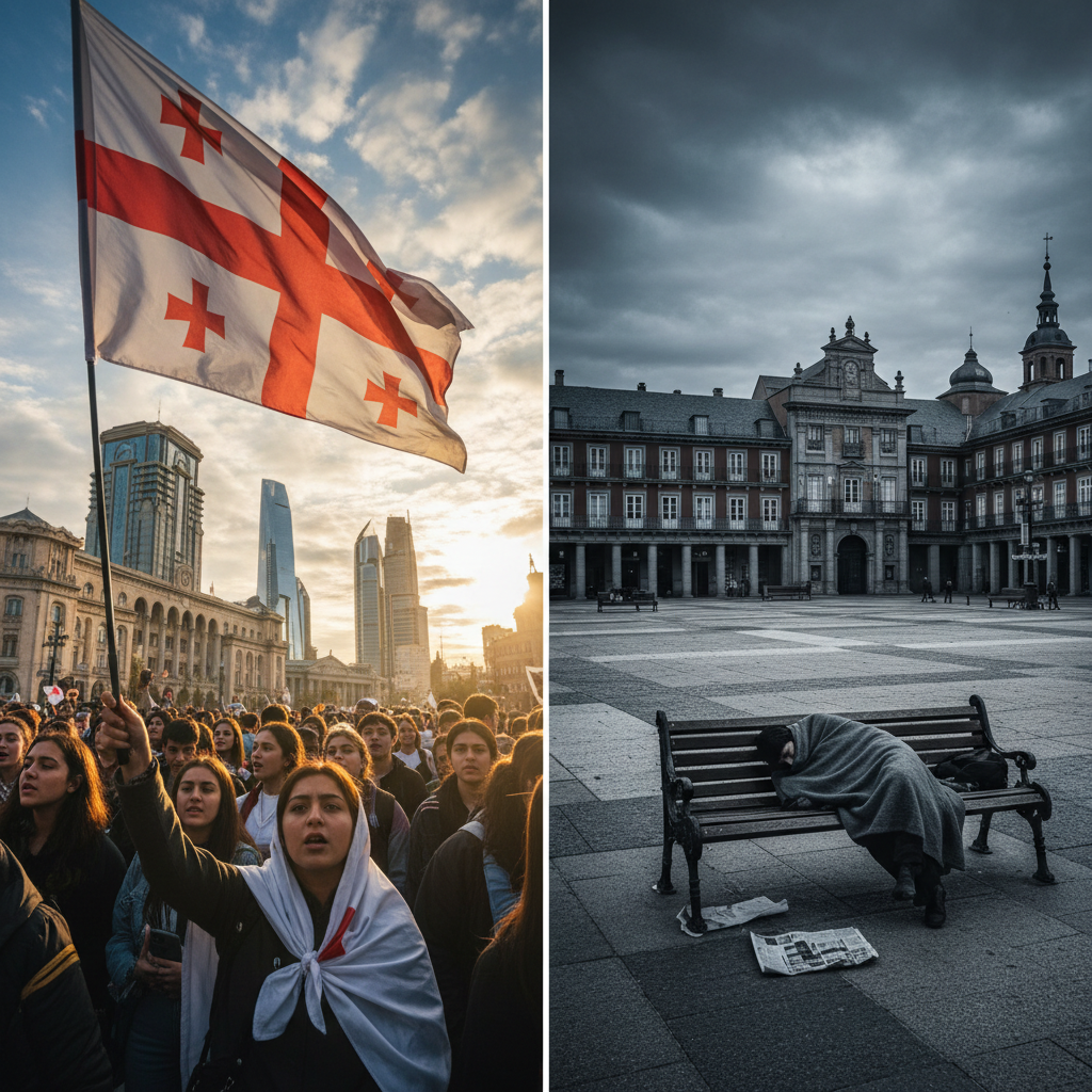 ¿Lo que NADIE te cuenta? ¡Georgia DESPIERTA y España sigue DURMIENDO! El BOMBAZO que destrozará a la progresía patria