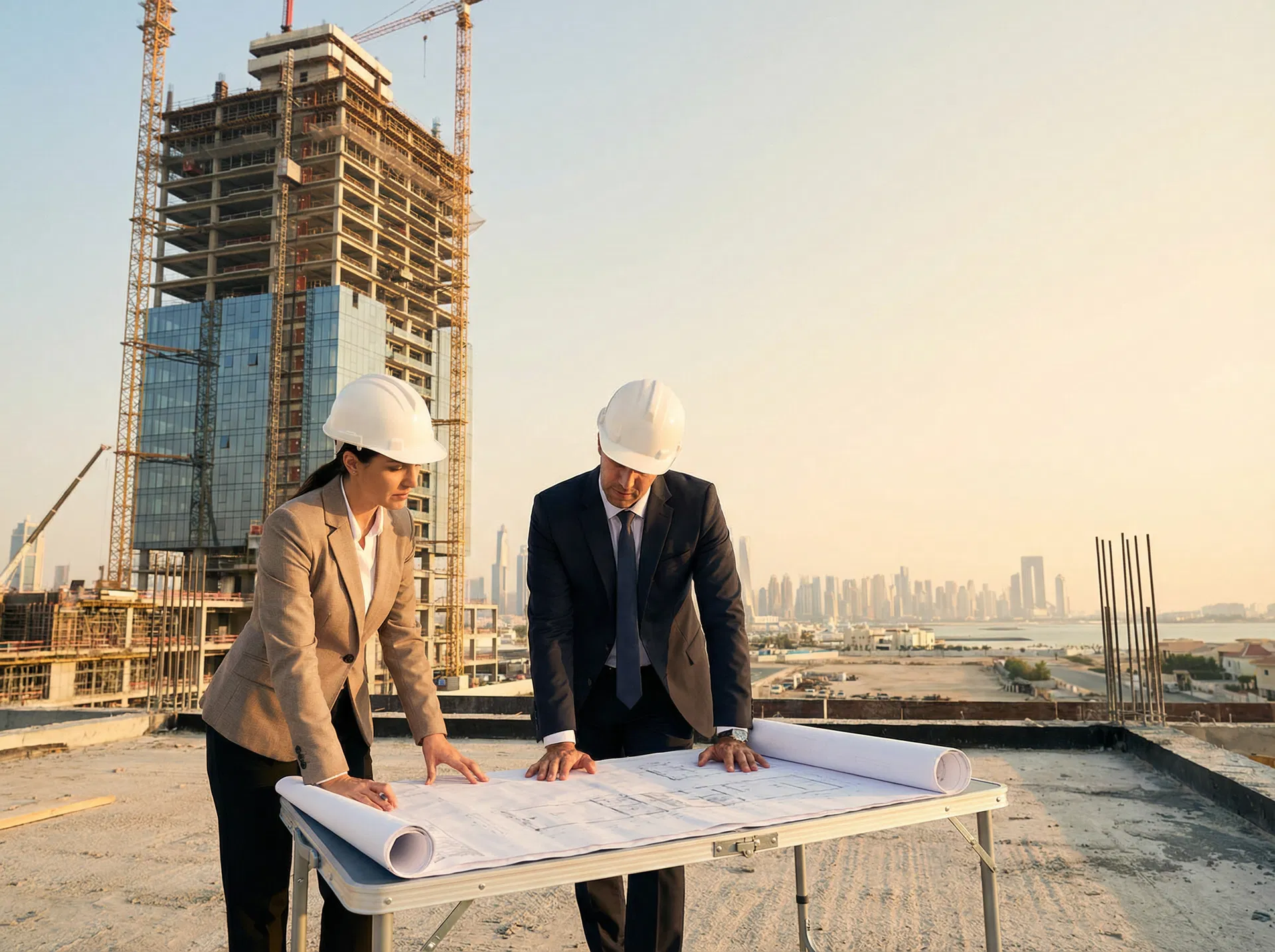 Engineers on site in Dubai