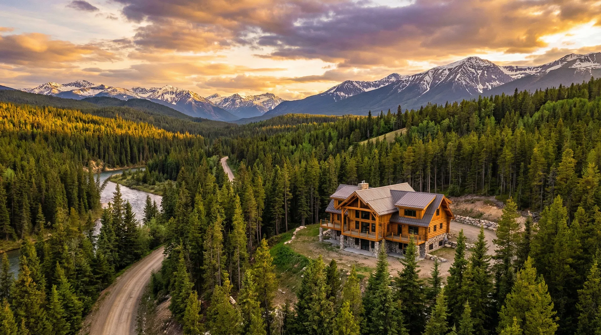 Custom home in the northern Canadian wilderness