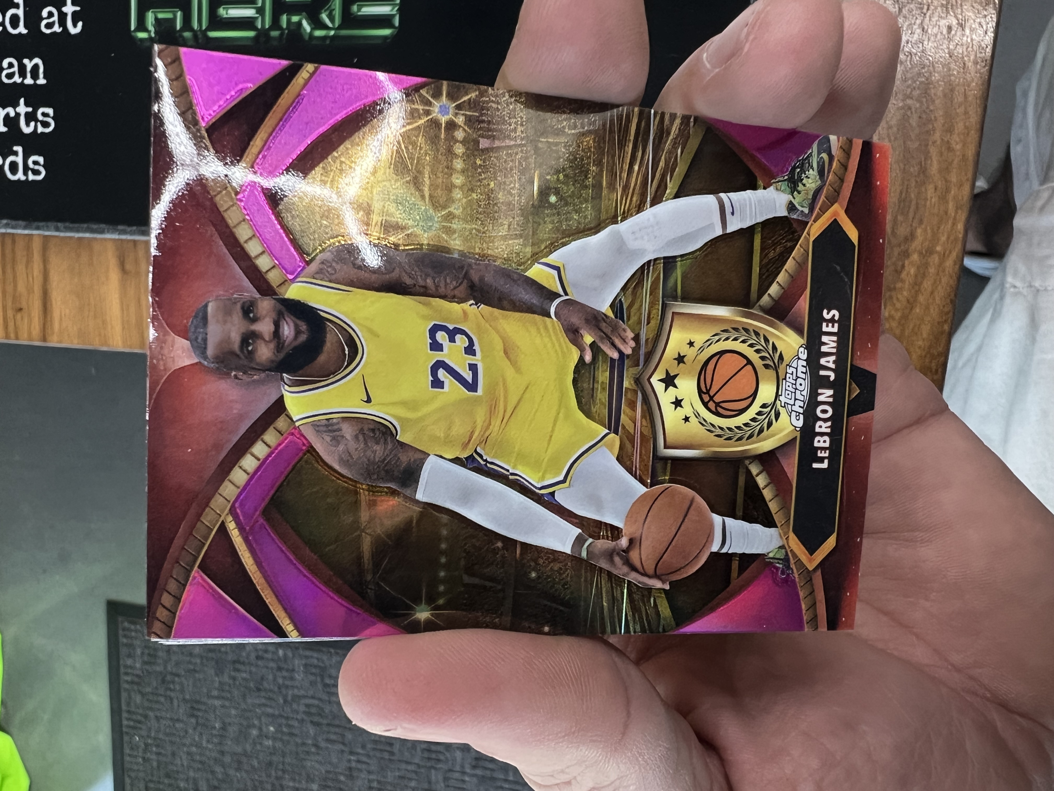 LeBron James 2023-24 Topps Chrome Pink Refractor