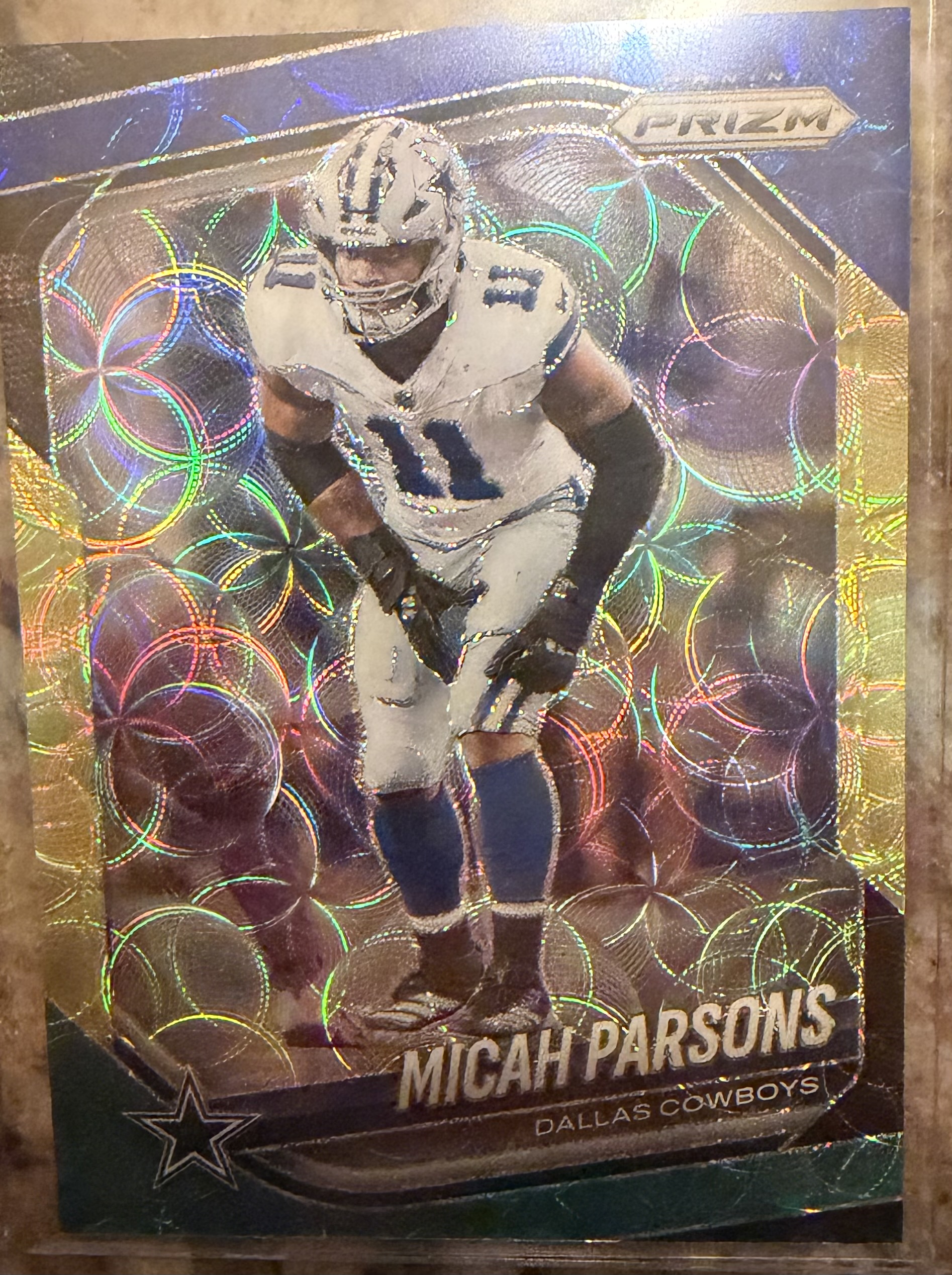 Micah Parsons 2021 Panini Prizm Disco Prizm RC