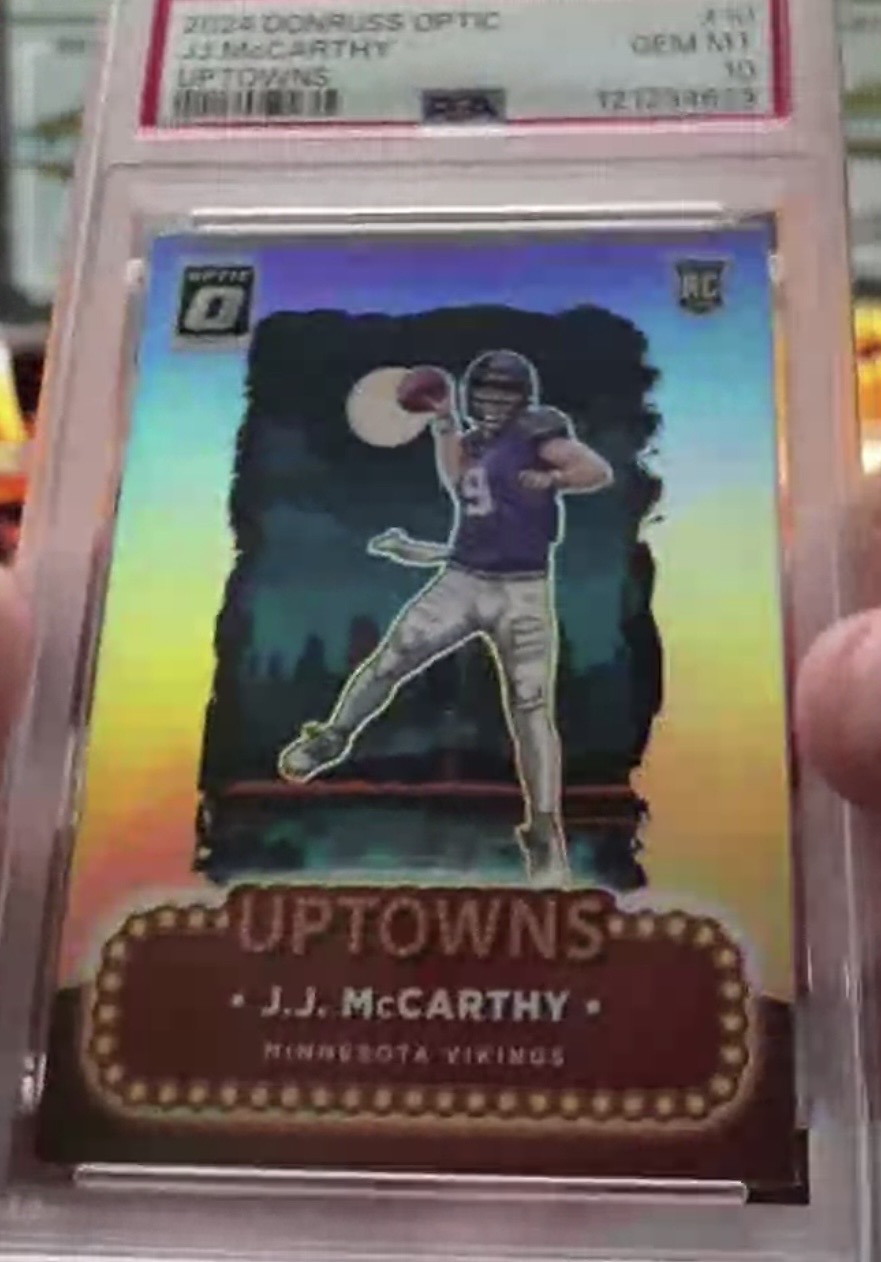J.J. McCarthy - Uptowns Holo Gem Mint - Trading Card Image