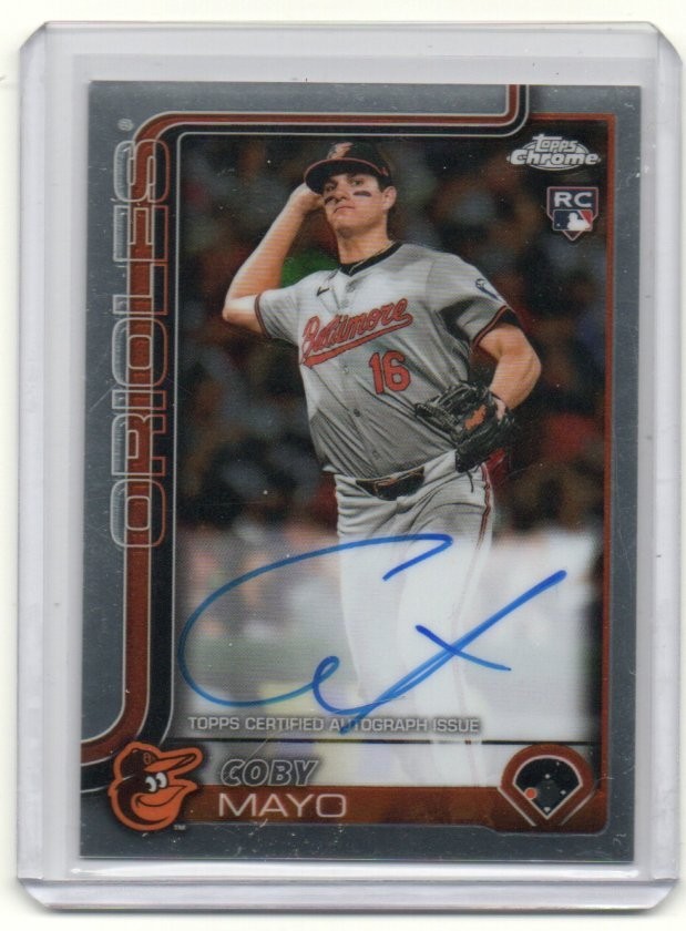 Coby Mayo 2024 Topps Chrome Origins Rookie Card Refractor - Trading Card Image
