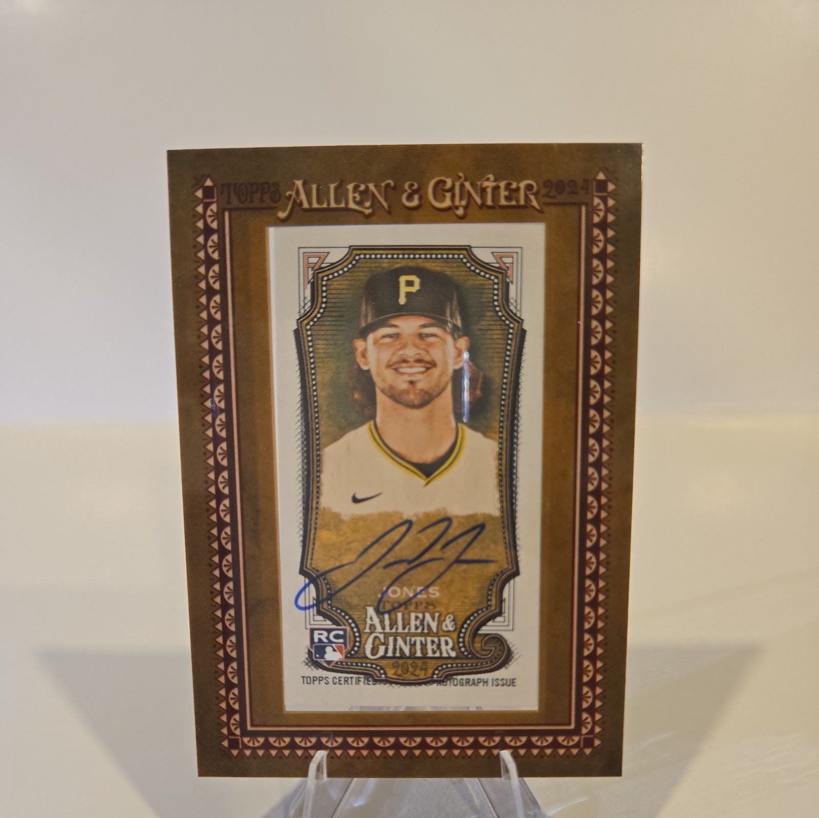 Jared Jones 2024 Topps Allen & Ginter Issue Base Autograph - Trading Card Image
