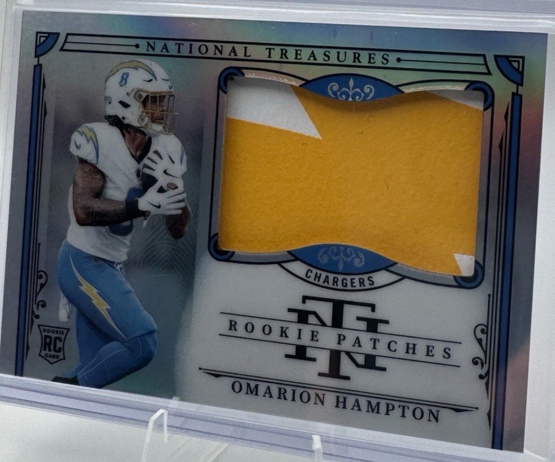Omarian Hampton Rookie Patches Rookie Patches - Trading Card Image