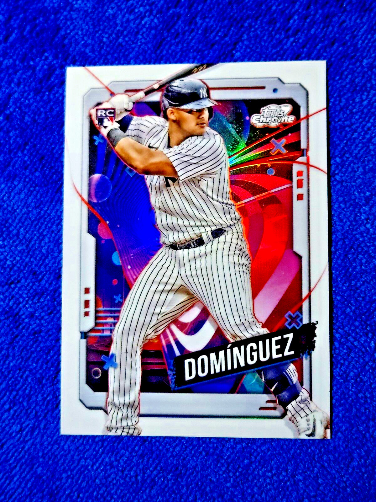 Jasson Domínguez 2023 Topps Chrome Refractor Rookie Card Refractor - Trading Card Image