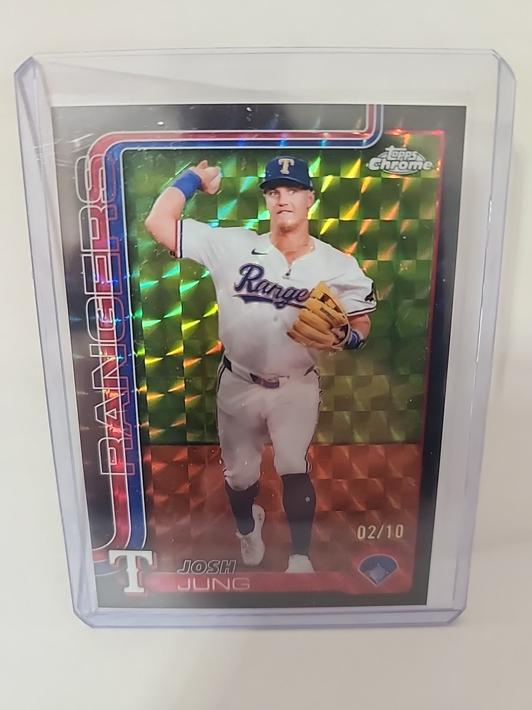 Josh Jung - Red Lava Refractor Red Lava Refractor /10 - Trading Card Image