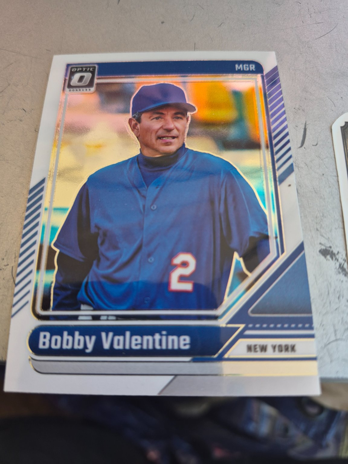 Bobby Valentine - Donruss Optic Baseball Holo - Trading Card Image