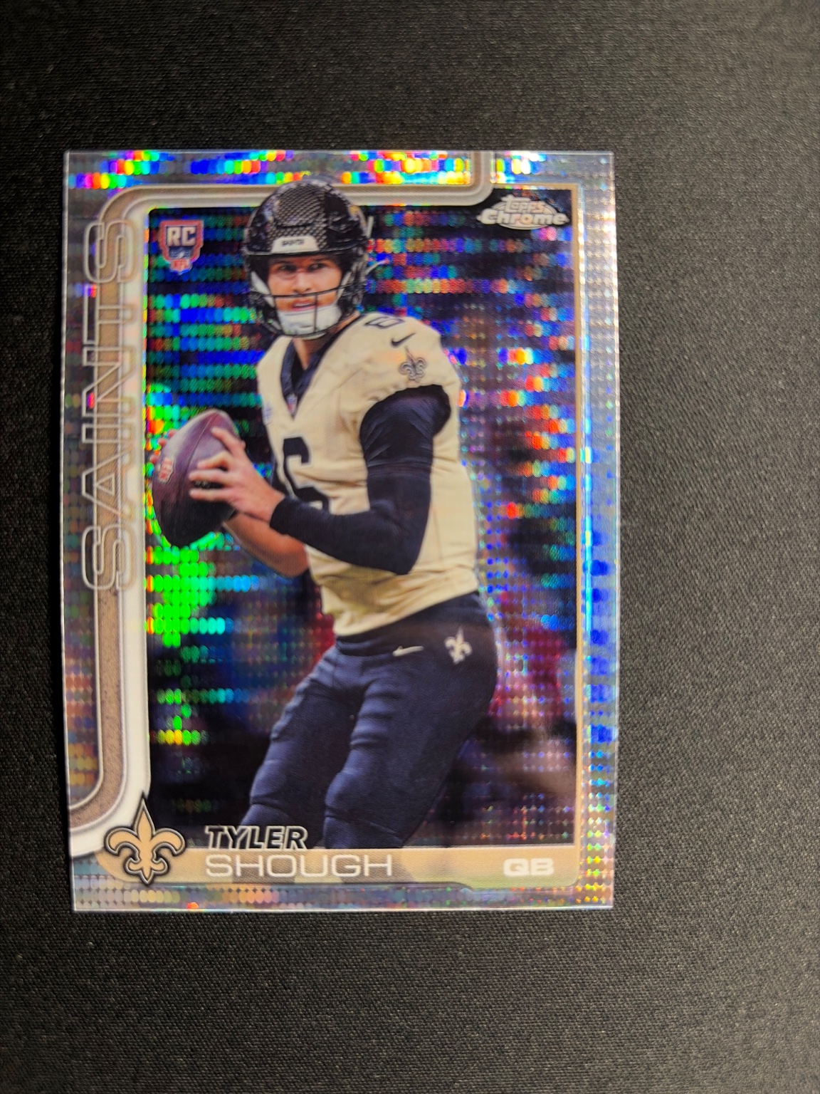 Tyler Shough Rookie Card Refractor - Trading Card Image