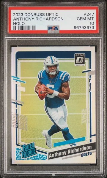 Anthony Richardson 2023 Panini 2023 Donruss Optic Holo Holo Gem Mint - Trading Card Image