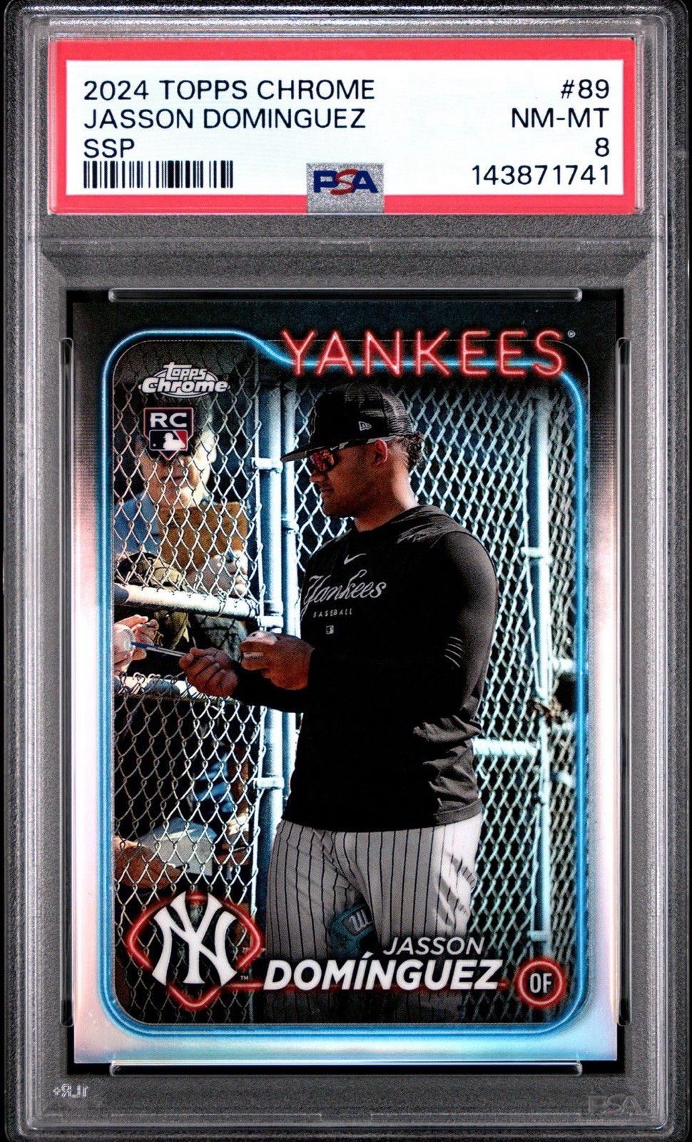 2024 Topps Chrome Jasson Dominguez SSP SSP (Super Short Print) Near Mint - Trading Card Image
