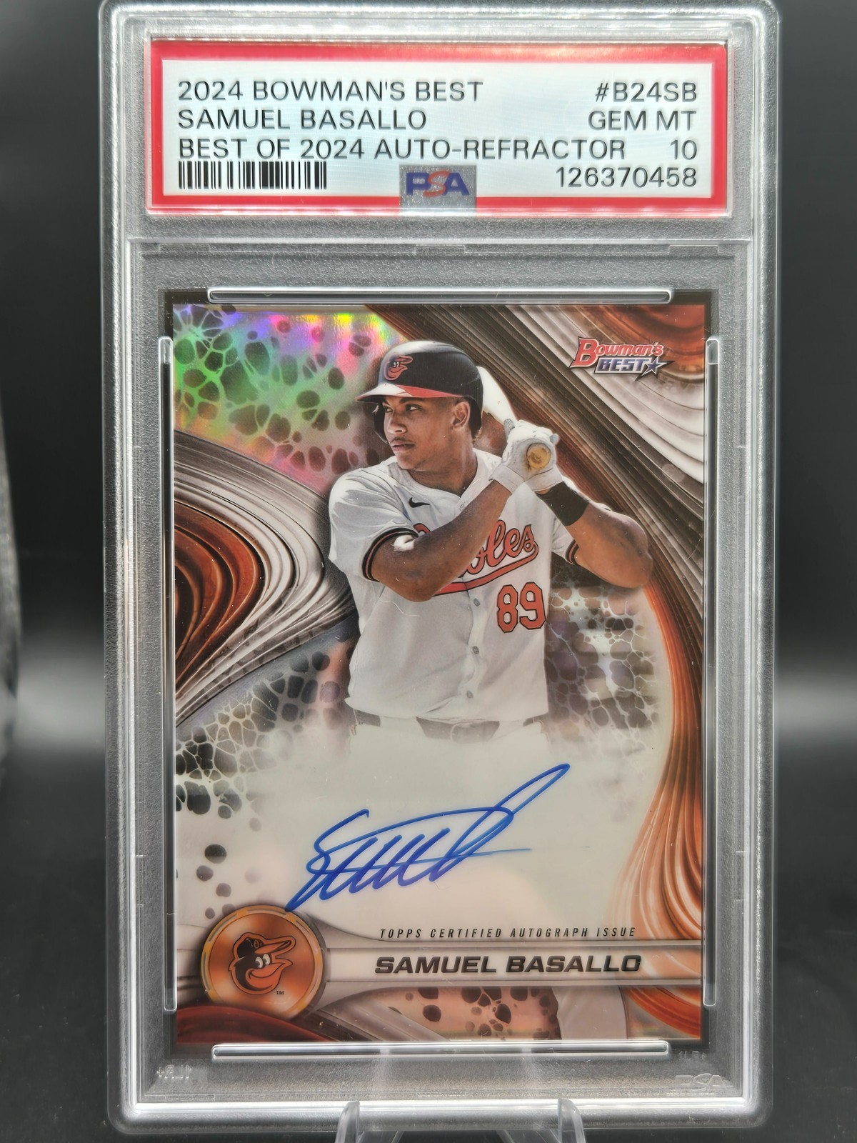 Samuel Basallo Best of 2024 -Refractor Auto-Refractor Gem Mint - Trading Card Image