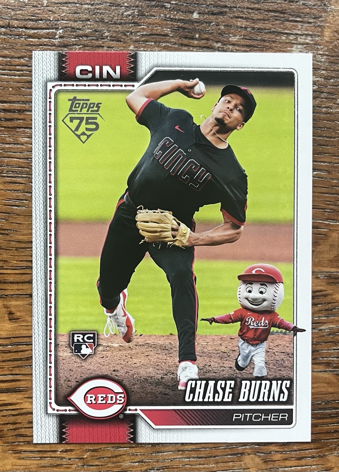 Chase Burns Rookie Card Base - Trading Card Image