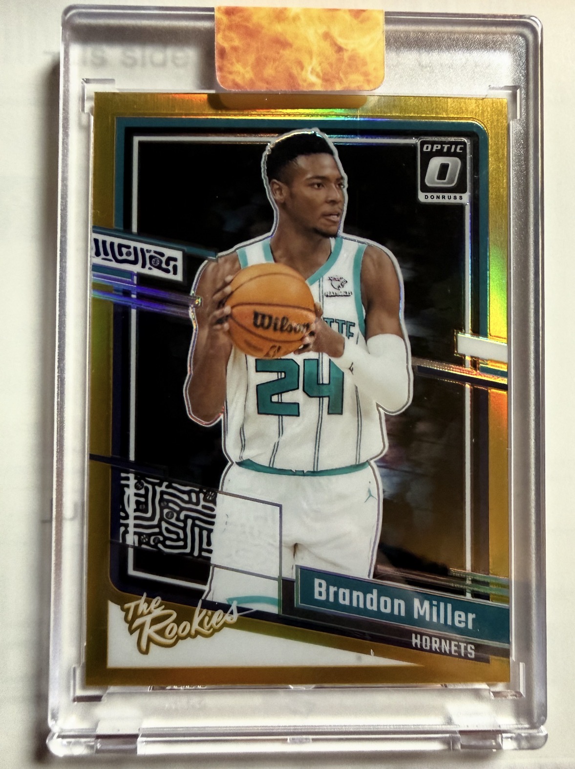 Brandon Miller 2023-24 Donruss Optic The Rookies Gold Parallel The Rookies Gold Parallel - Trading Card Image