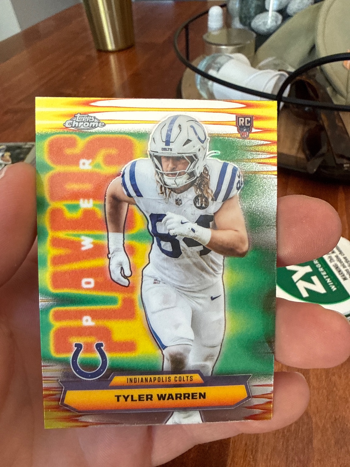 Tyler Warren - Power Players Insert Refractor - Trading Card Image