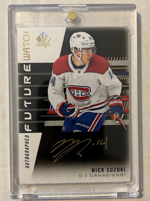 Nick Suzuki Future Watch Autographed Rookie Card Future Watch Autograph Rookie Card - Trading Card Image