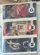1994-95 Upper Deck Collector's Choice Mini-Cards Triple Threat - Chris Mullin / Kevin Willis / Loy Vaught Base - Trading Card Image