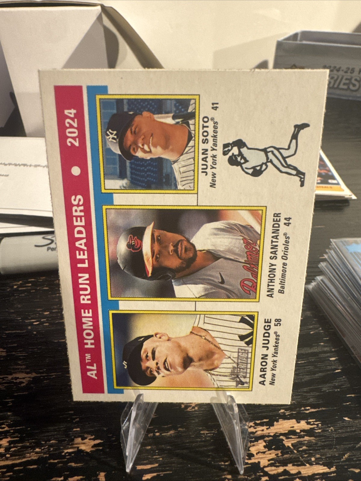 2024 Topps Heritage AL Home Run Leaders Base - Trading Card Image