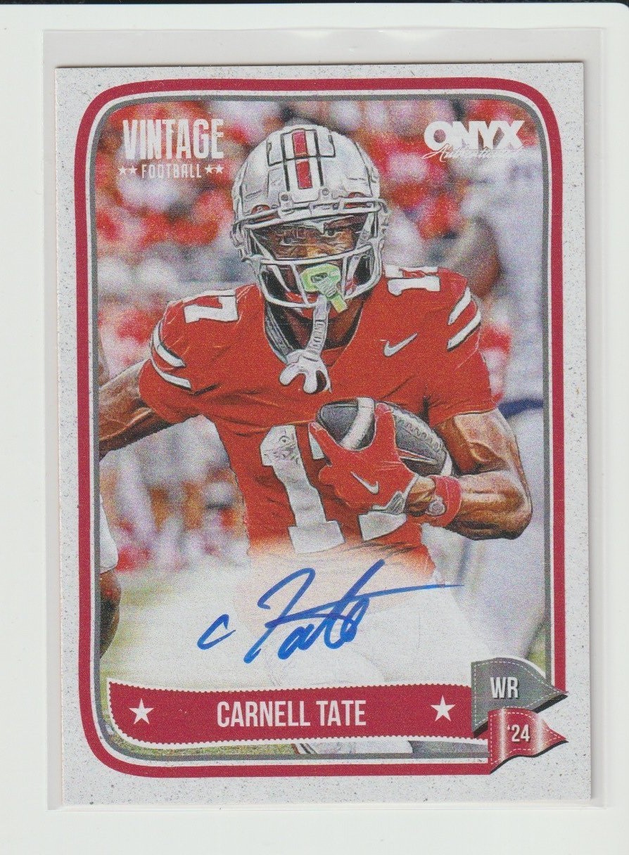 Carnell Tate Autograph - Trading Card Image