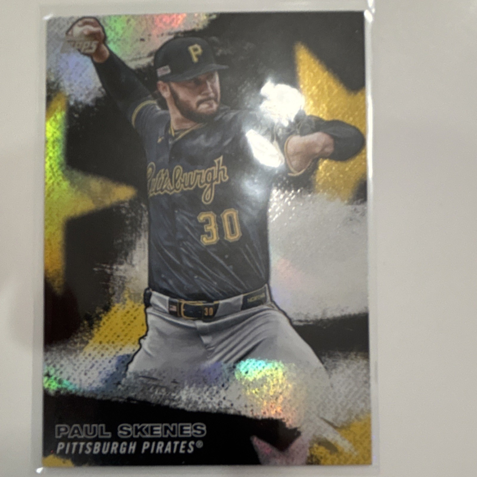 Paul Skenes - Topps Chrome Black Refractor Refractor - Trading Card Image