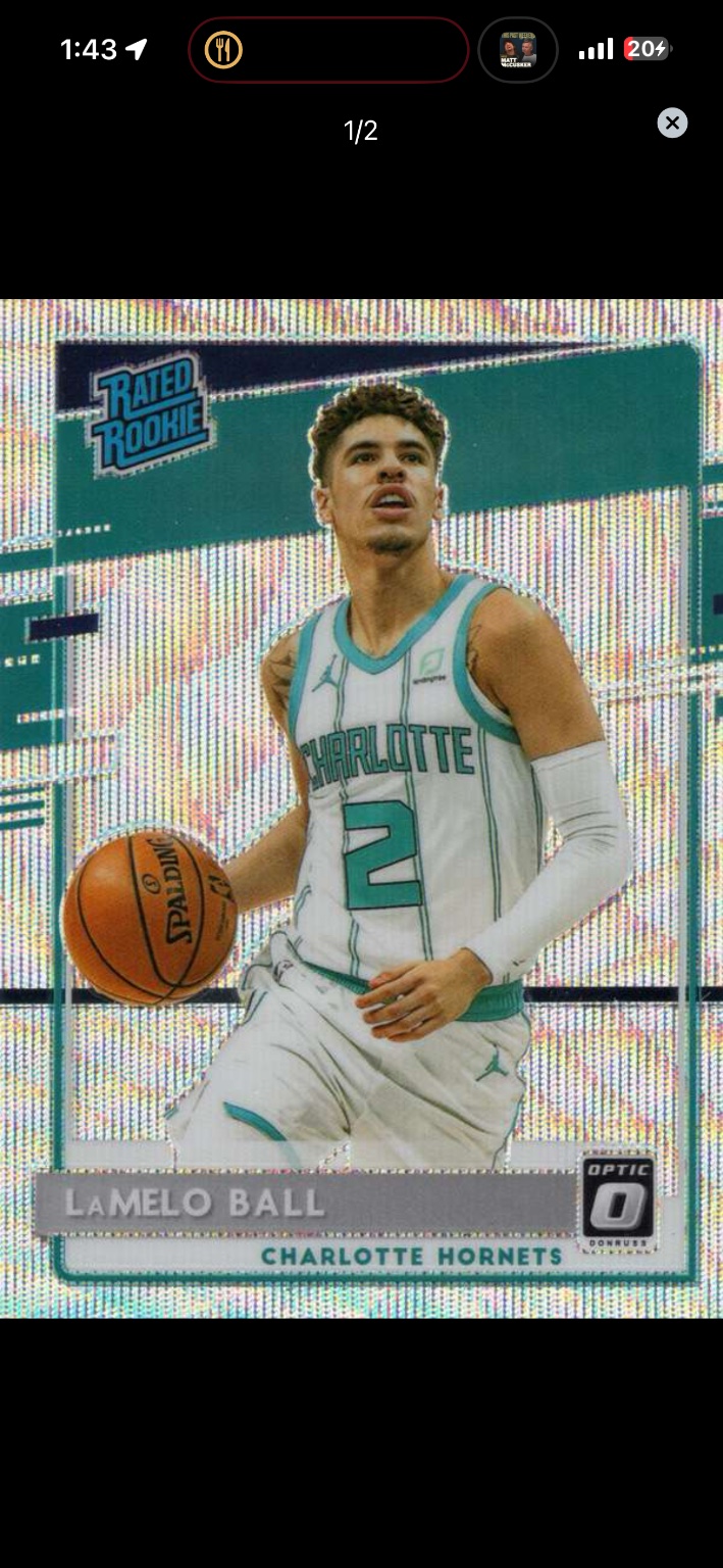 LaMelo Ball 2020 Panini 2020-21 Donruss Optic Holo Holo - Trading Card Image