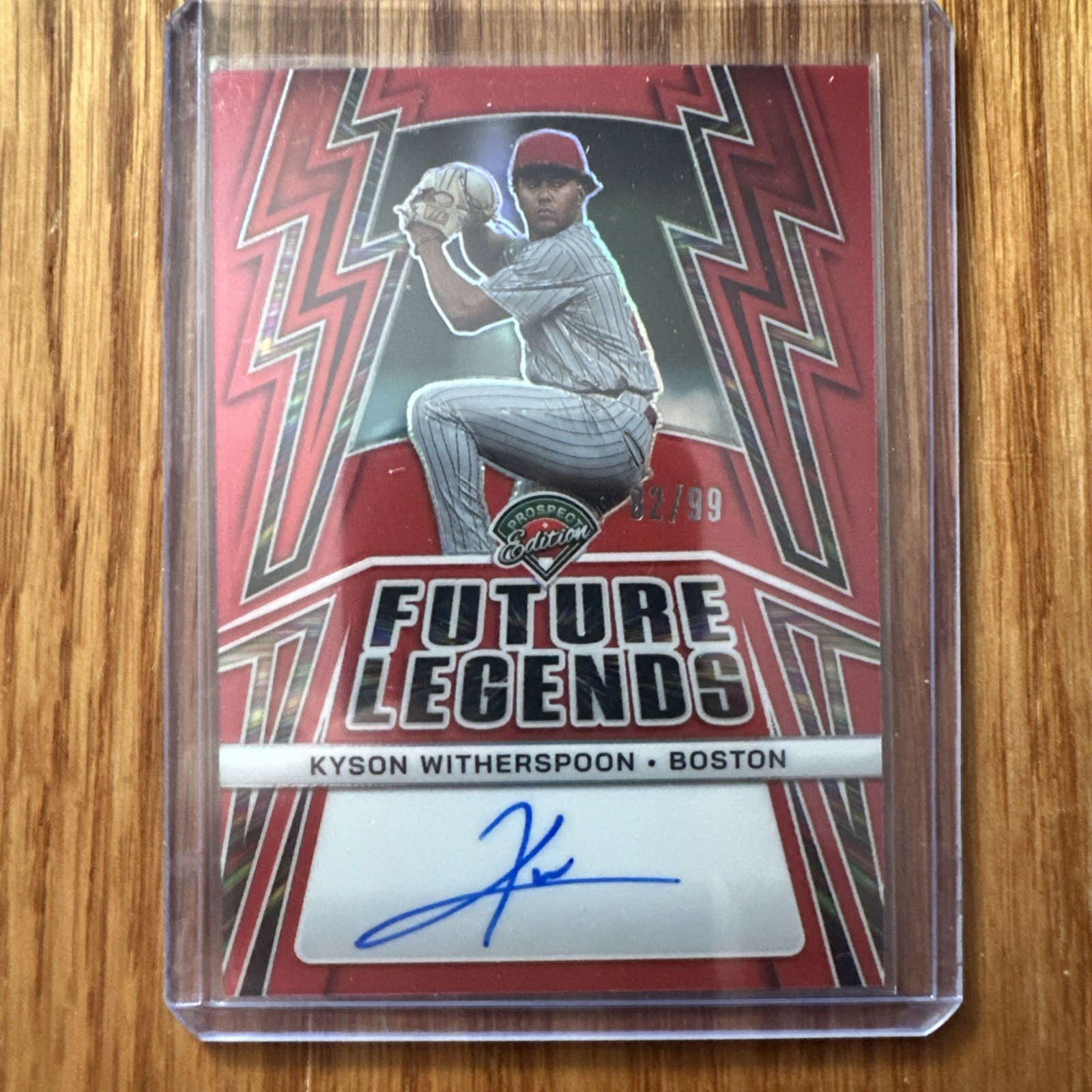 Kyson Witherspoon - Future Legends - Prospect Edition Red Lightning /99 Prospect Edition Autograph Red Lightning /99 - Trading Card Image