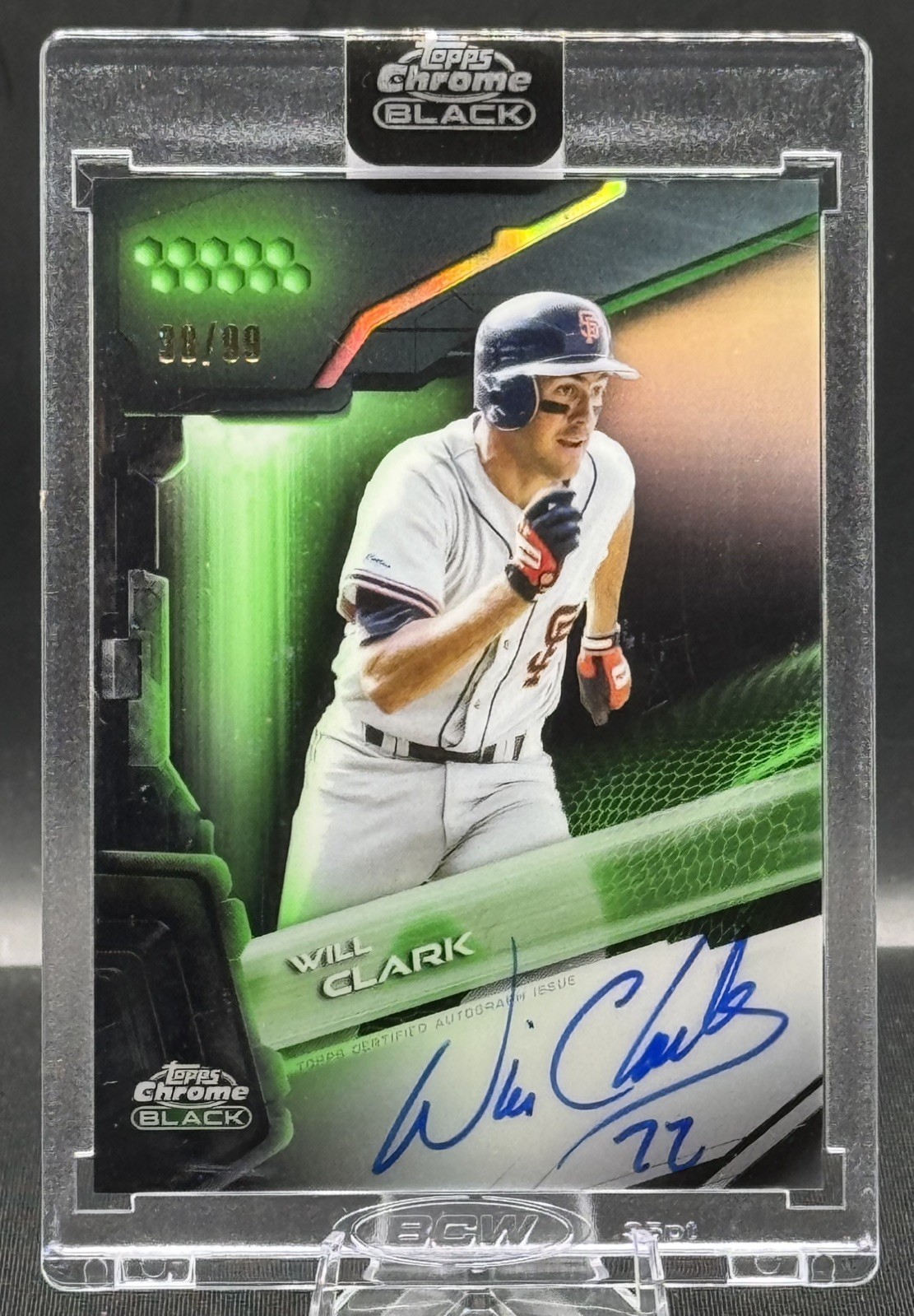 Will Clark Green Refractor Green Refractor - Trading Card Image