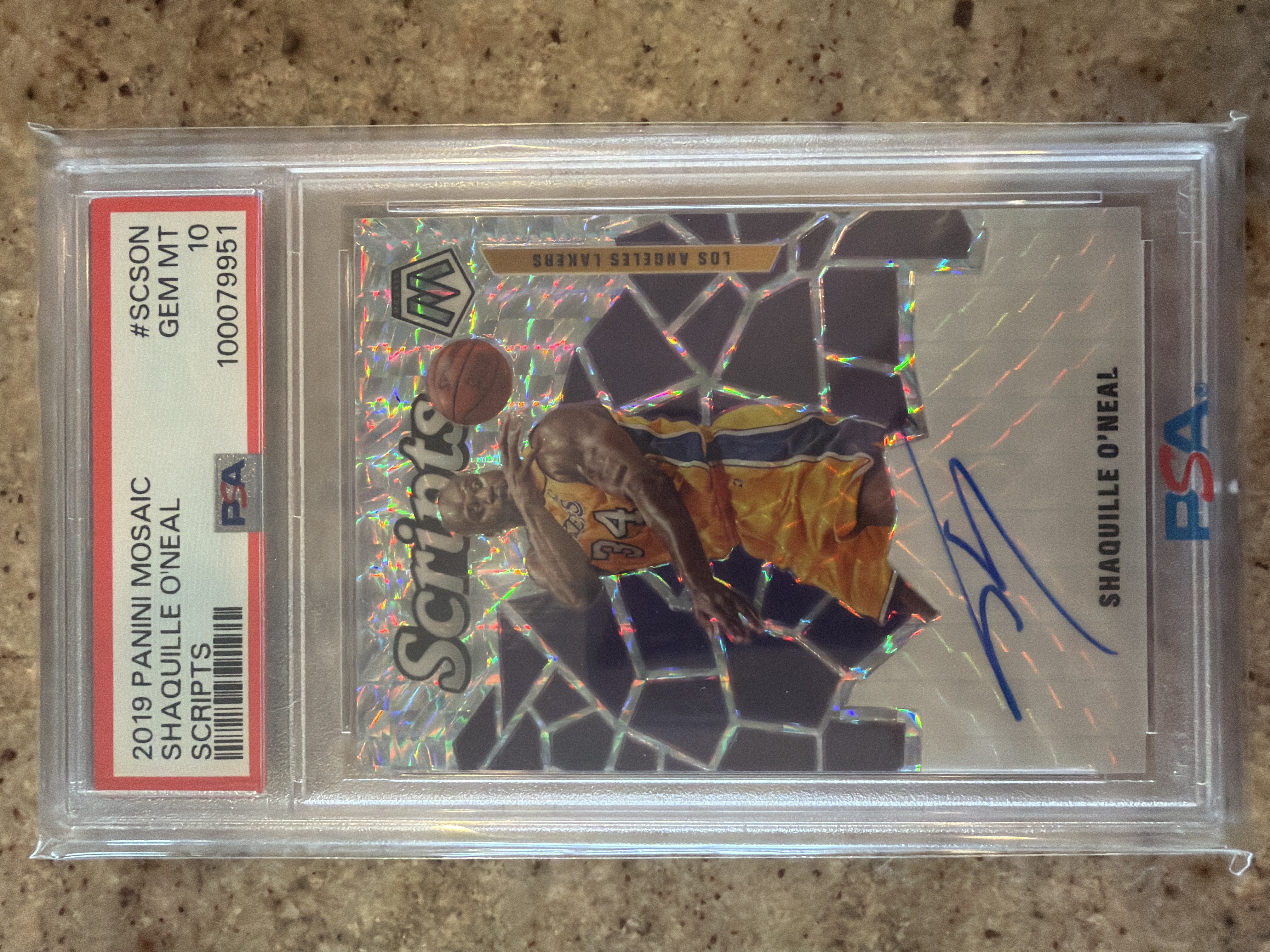 Shaquille O'Neal - Scripts Autograph Scripts Autograph Prizm Gem Mint - Trading Card Image