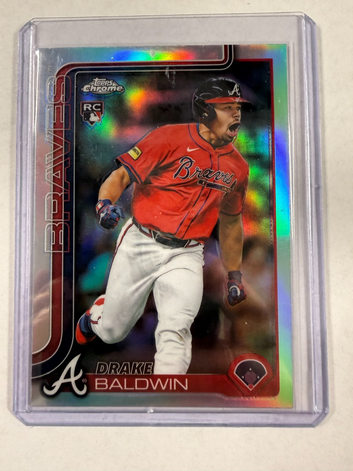 Drake Baldwin - Topps Chrome Refractor Rookie Card Refractor - Trading Card Image