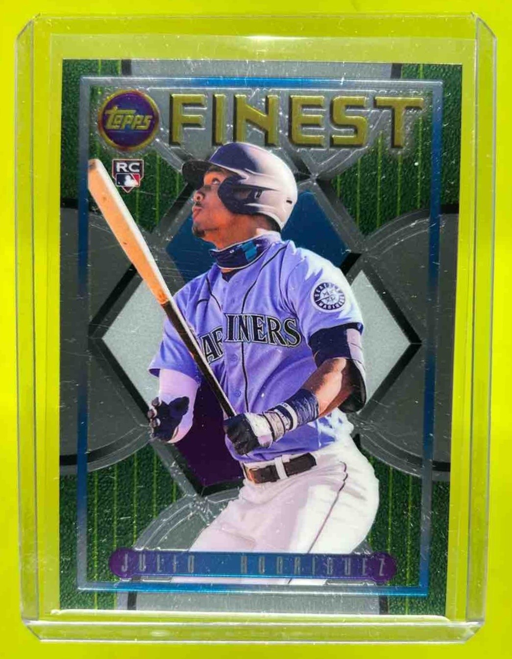 Julio Rodríguez - Topps Finest Refractor Rookie Card Refractor - Trading Card Image