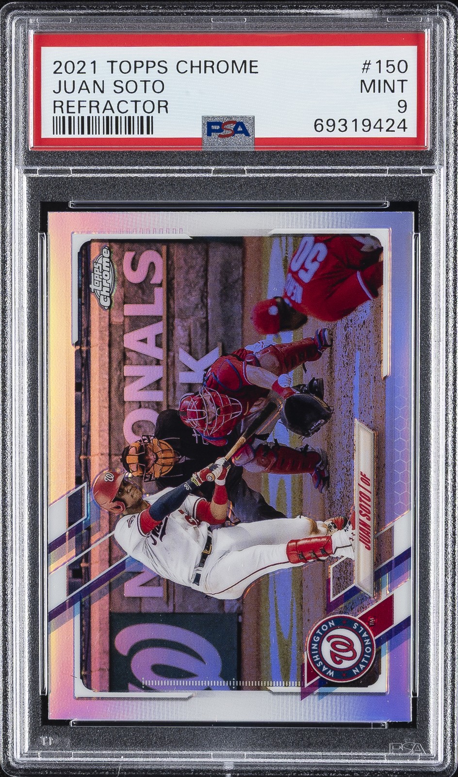 Juan Soto 2021 Topps Chrome Refractor #150 Refractor Mint - Trading Card Image