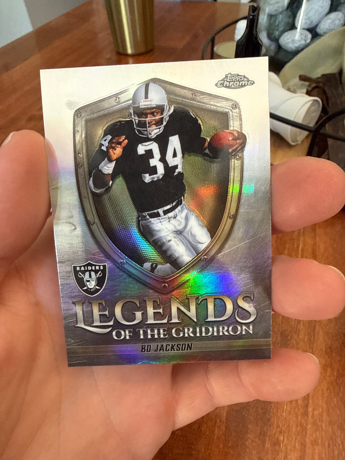 Bo Jackson Legends of the Gridiron Refractor Refractor - Trading Card Image