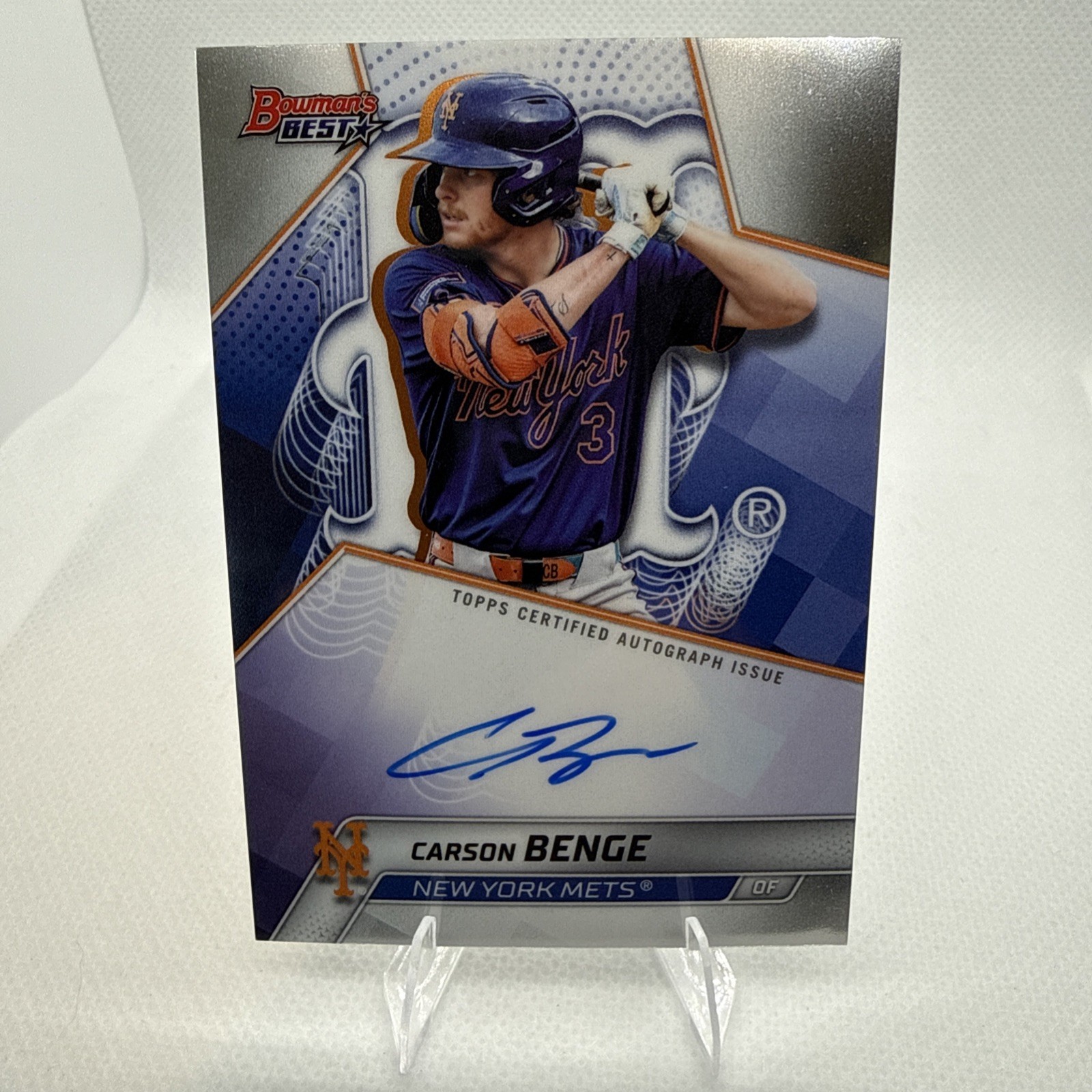 Carson Benge - Base Autograph - Trading Card Image