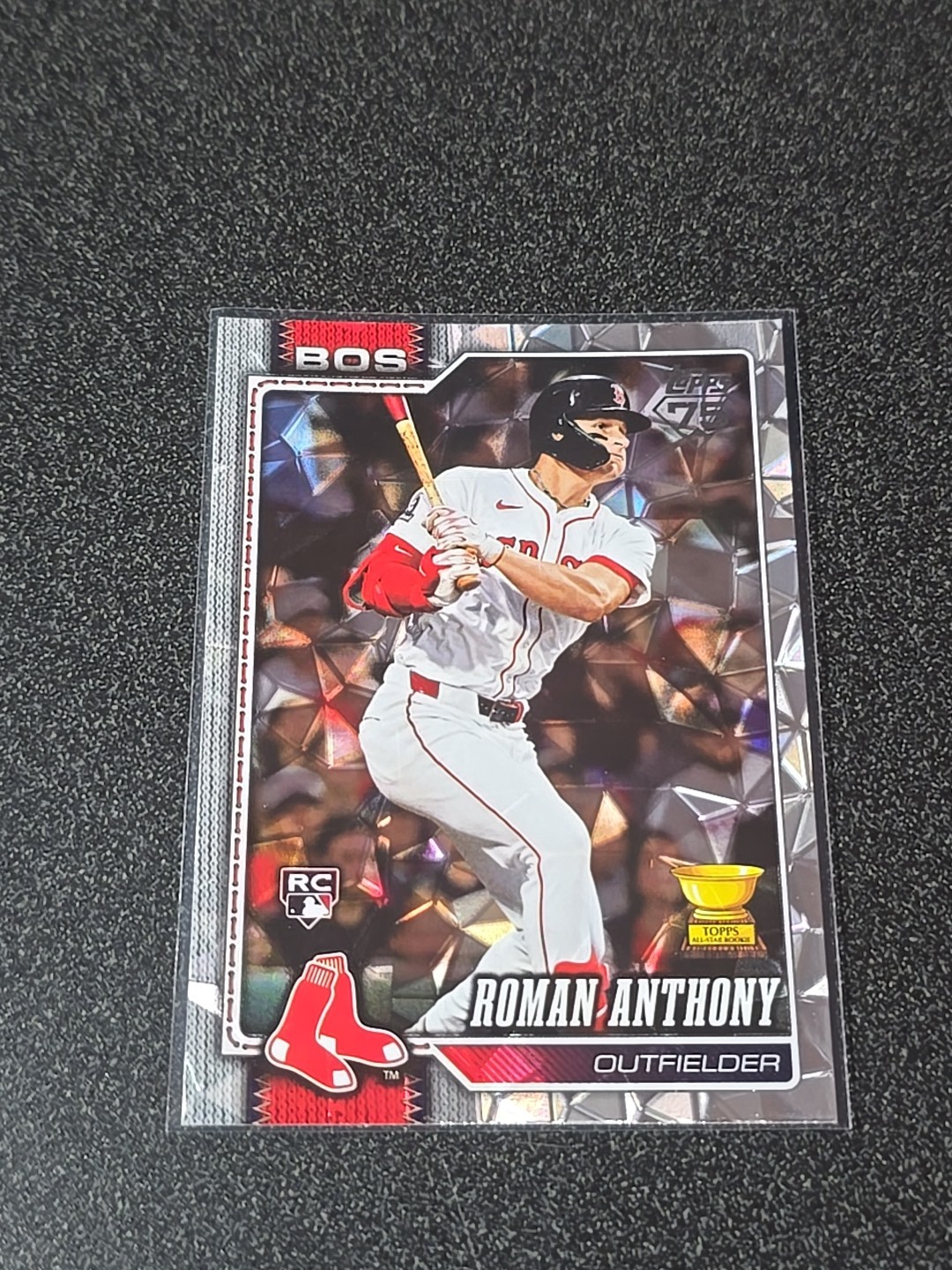 Roman Anthony - Topps Chrome Rookie Card Refractor Refractor - Trading Card Image