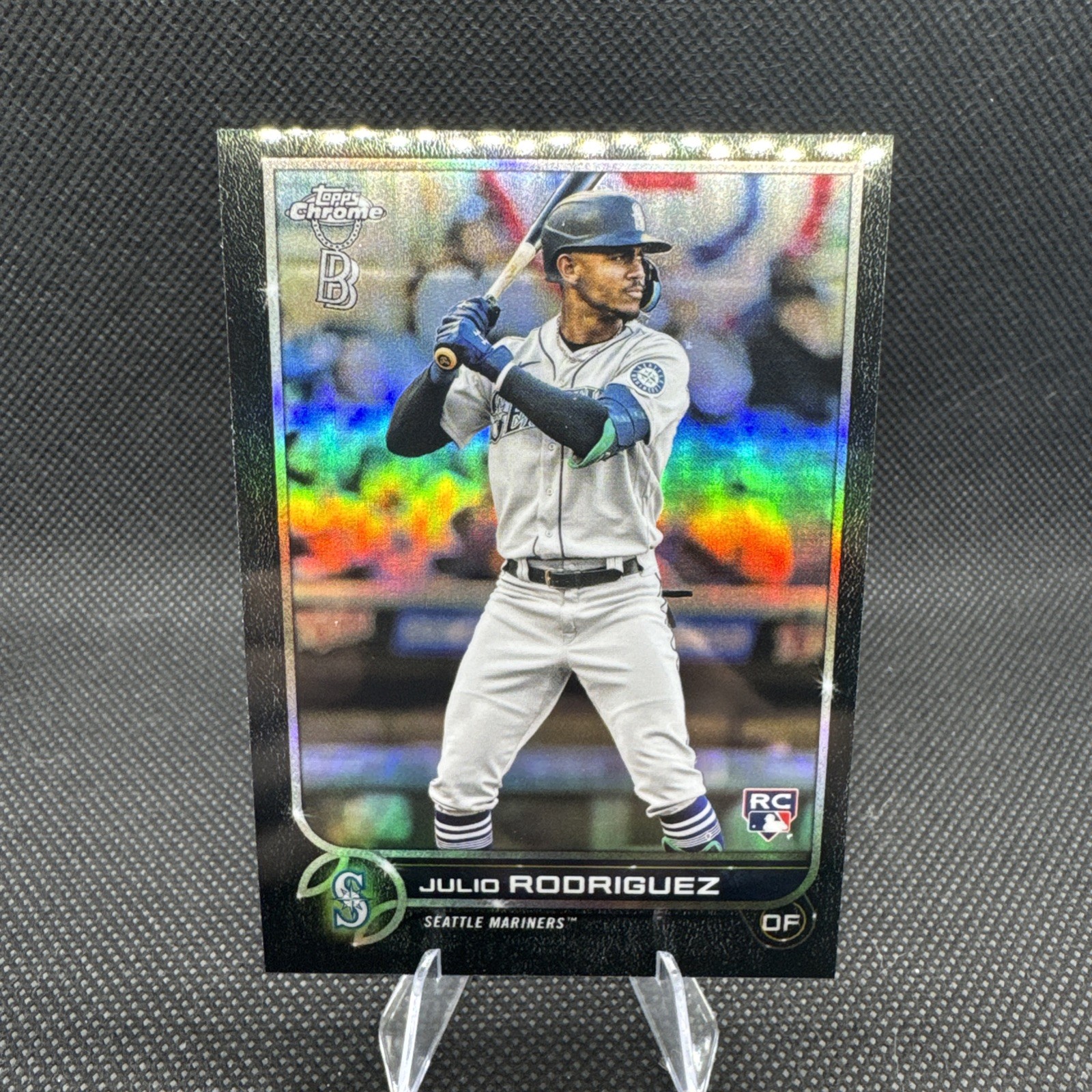 Julio Rodriguez - Topps Chrome Refractor Rookie Card Refractor - Trading Card Image