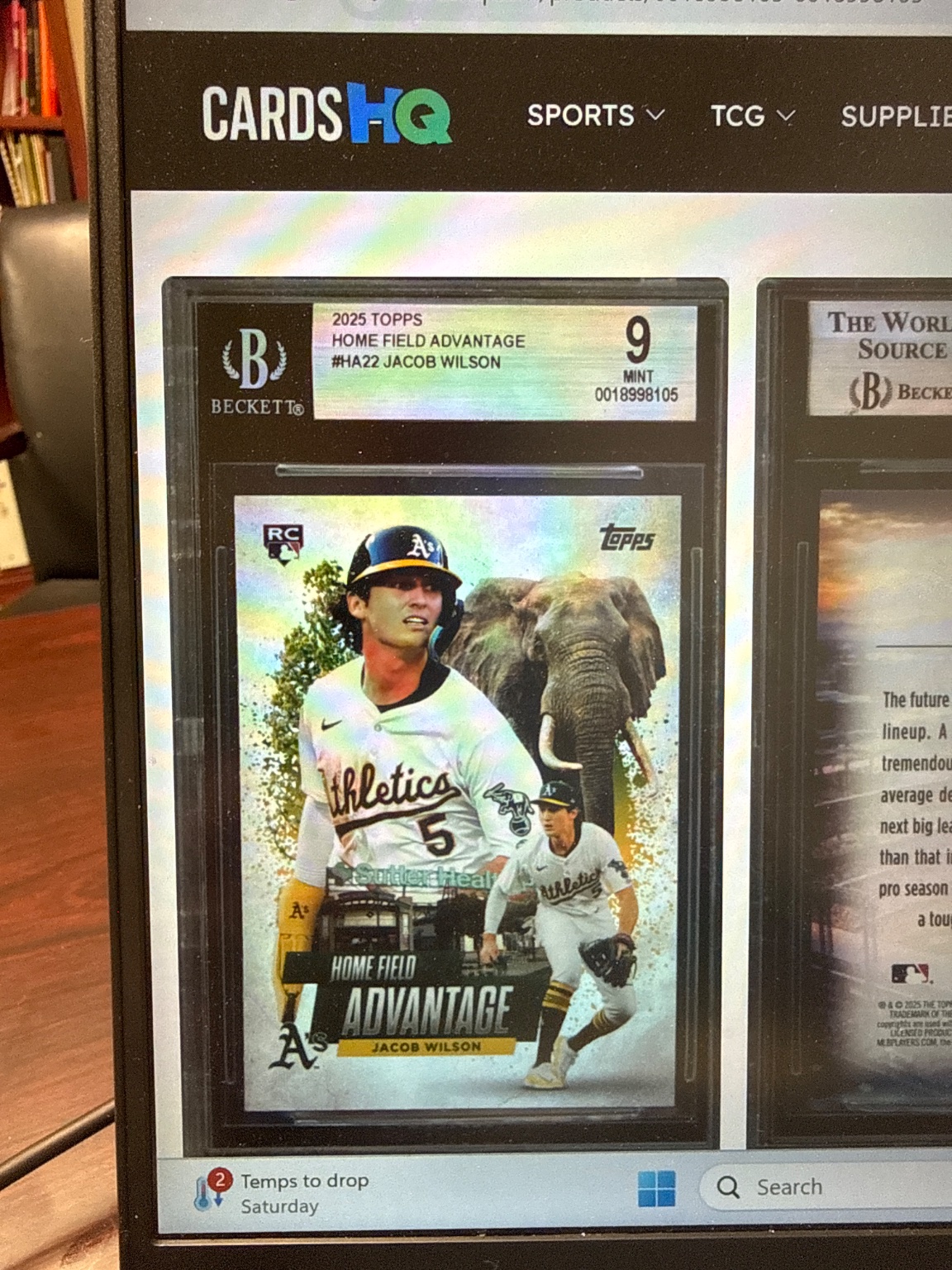 Jacob Wilson - Home Field Advantage #HA22 Home Field Advantage Insert Mint - Trading Card Image