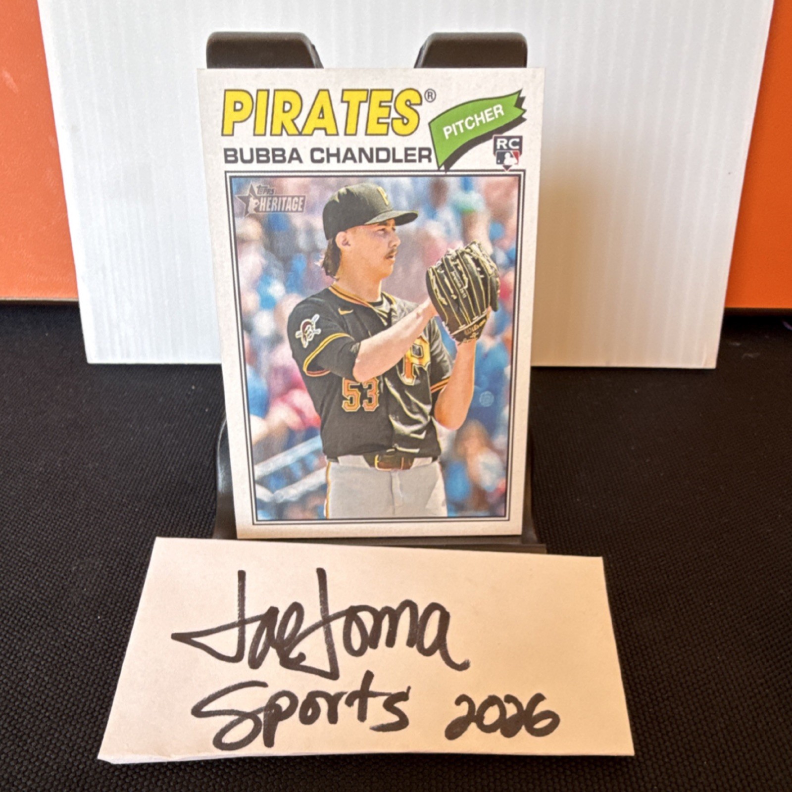 Bubba Chandler - Pittsburgh Pirates Blue Sparkle Refractor - Trading Card Image