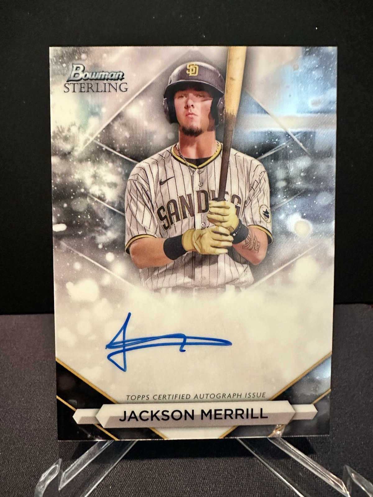 Jackson Merrill - Bowman Sterling Base Autograph - Trading Card Image