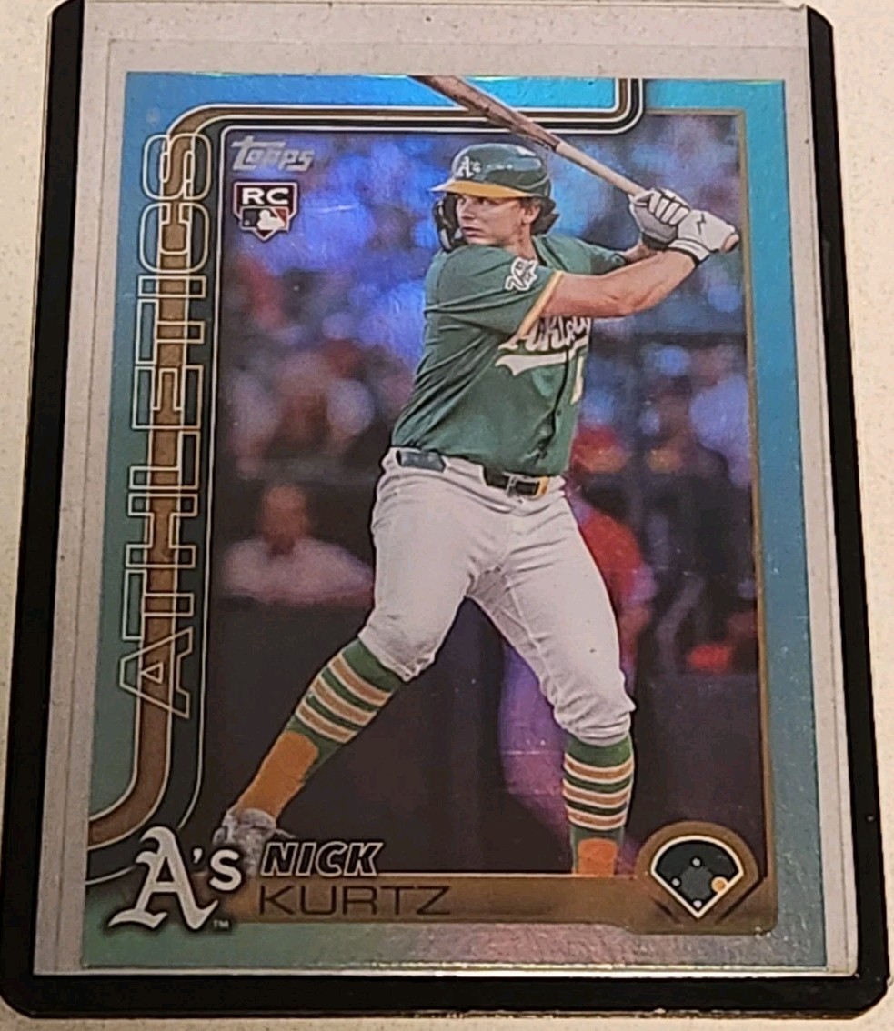 Nick Kurtz - Topps Chrome Rookie Card (Aqua Refractor) Aqua Refractor - Trading Card Image
